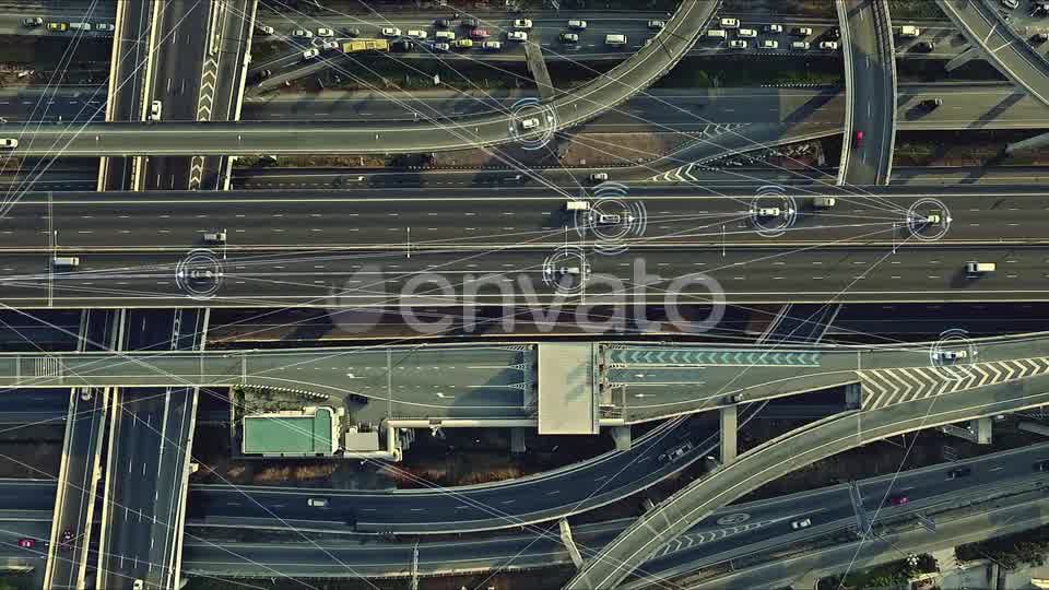 Futuristic Autonomous Driverless Cars on the Elevated Expressway Videohive 23326101 Motion Graphics Image 9