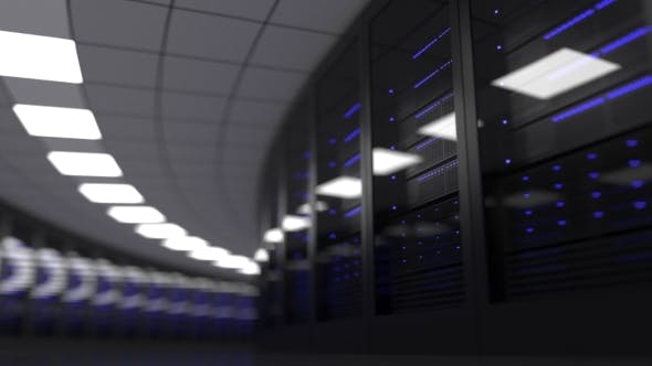 Futuristic Data Center Server Room - Videohive 20374040 Download