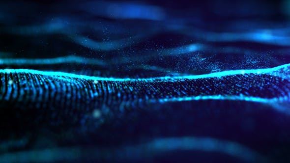 Futuristic Digital Blue Abstract Particles 01 - 22143046 Download Videohive