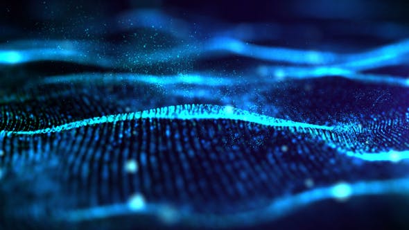 Futuristic Digital Blue Abstract Particles 02 - Download 22143037 Videohive
