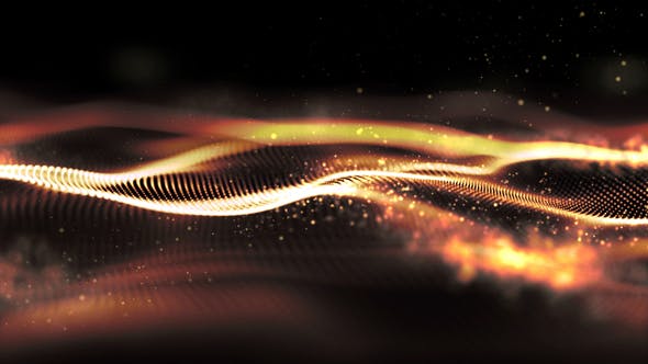 Futuristic Digital Gold Abstract Particles 02 - 22058507 Download Videohive
