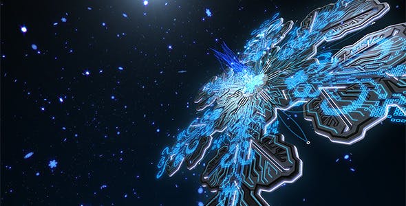 Futuristic Holiday Snowflake Loop - Download Videohive 6384518