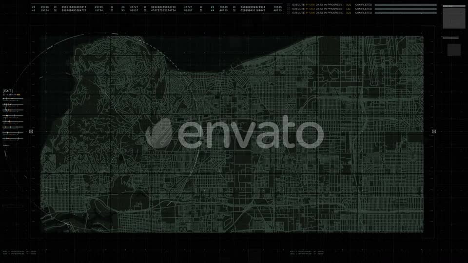 Futuristic HUD Digital City Map Videohive 22604538 Motion Graphics Image 1