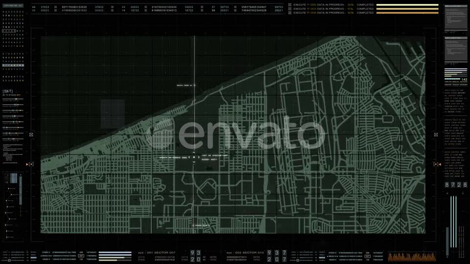 Futuristic HUD Digital City Map Videohive 22604538 Motion Graphics Image 10