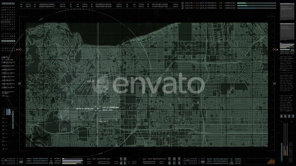 Futuristic HUD Digital City Map Videohive 22604538 Motion Graphics Image 2