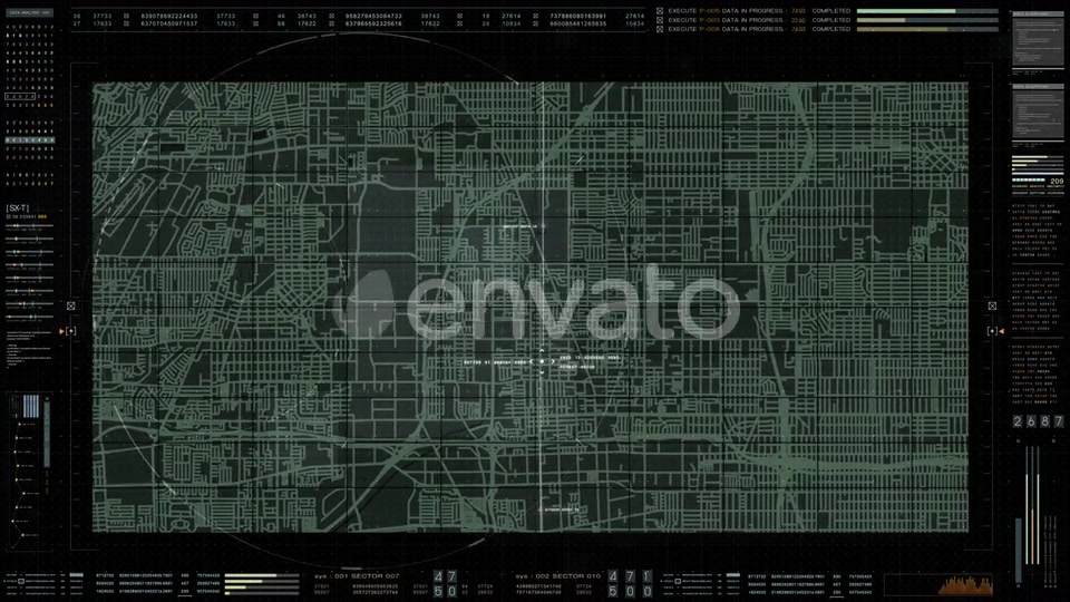 Futuristic HUD Digital City Map Videohive 22604538 Motion Graphics Image 3