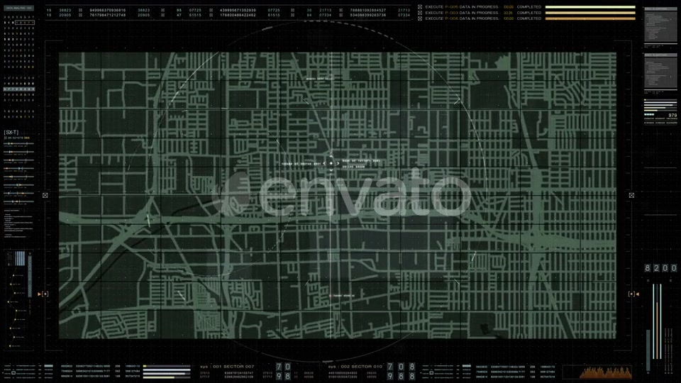 Futuristic HUD Digital City Map Videohive 22604538 Motion Graphics Image 4
