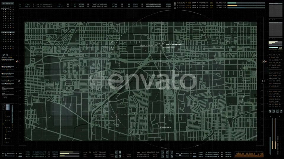 Futuristic HUD Digital City Map Videohive 22604538 Motion Graphics Image 5