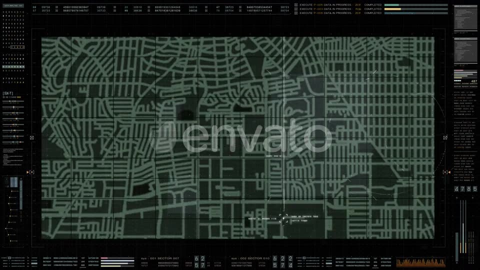 Futuristic HUD Digital City Map Videohive 22604538 Motion Graphics Image 8