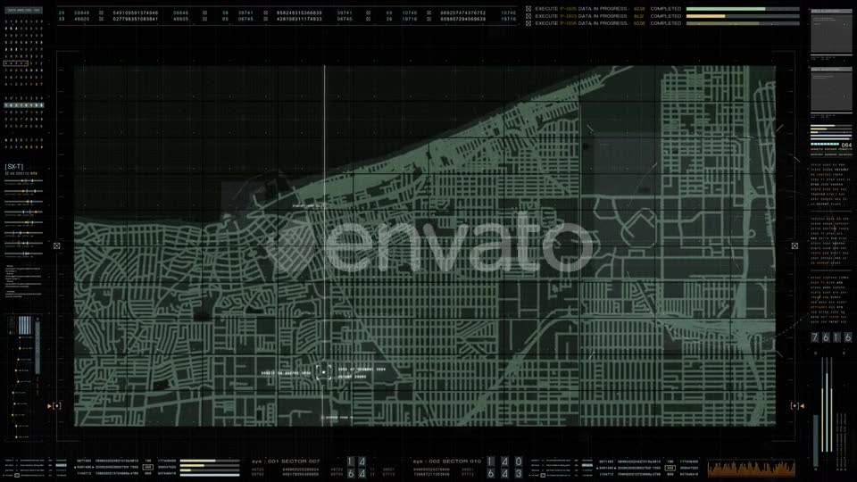 Futuristic HUD Digital City Map Videohive 22604538 Motion Graphics Image 9
