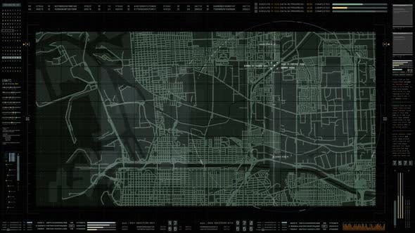 Futuristic HUD Digital City Map - 22604538 Videohive Download