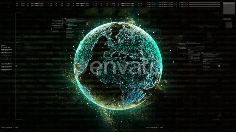 Futuristic HUD Digital Holographic Earth Videohive 22604535 Motion Graphics Image 1