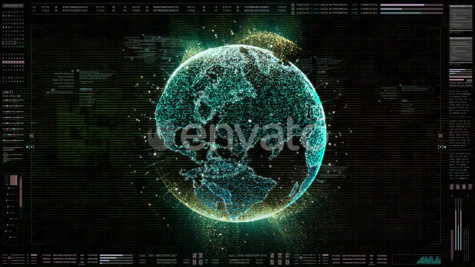 Futuristic HUD Digital Holographic Earth Videohive 22604535 Motion Graphics Image 3