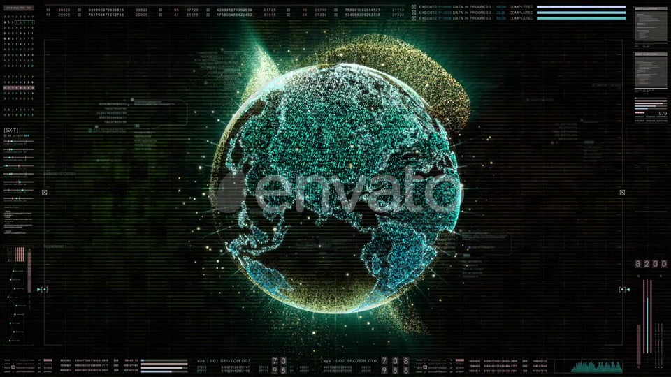 Futuristic HUD Digital Holographic Earth Videohive 22604535 Motion Graphics Image 4