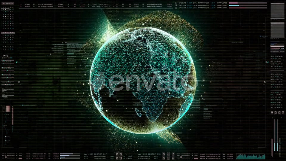 Futuristic HUD Digital Holographic Earth Videohive 22604535 Motion Graphics Image 5