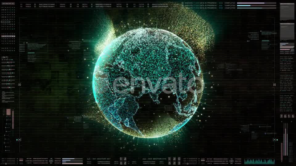 Futuristic HUD Digital Holographic Earth Videohive 22604535 Motion Graphics Image 9