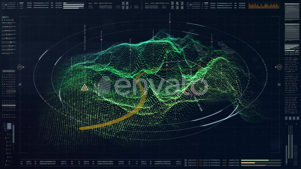 Futuristic Military HUD Holographic Terrain Videohive 23117995 Motion Graphics Image 6