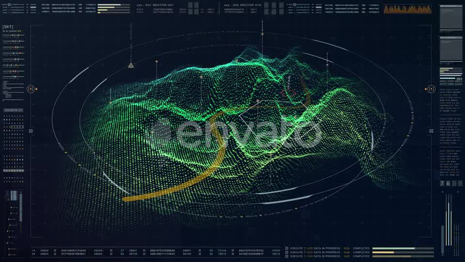 Futuristic Military HUD Holographic Terrain Videohive 23117995 Motion Graphics Image 9