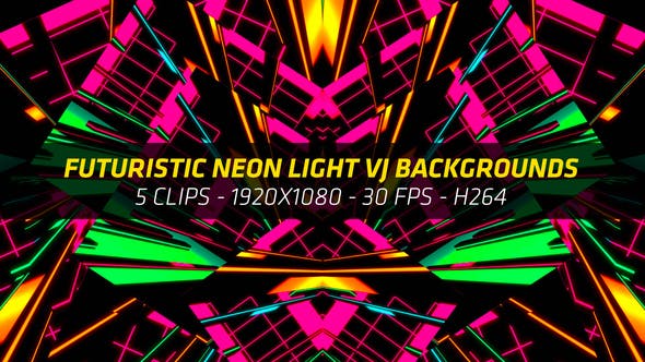 Futuristic Neon Light VJ Backgrounds - Download 21751766 Videohive