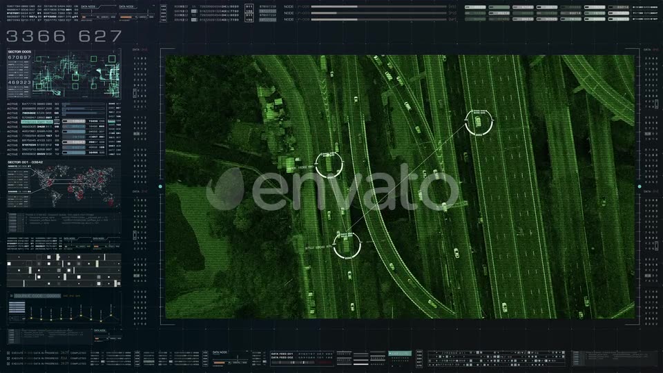 Futuristic Satellite Surveillance HUD 01 Videohive 23262452 Motion Graphics Image 2