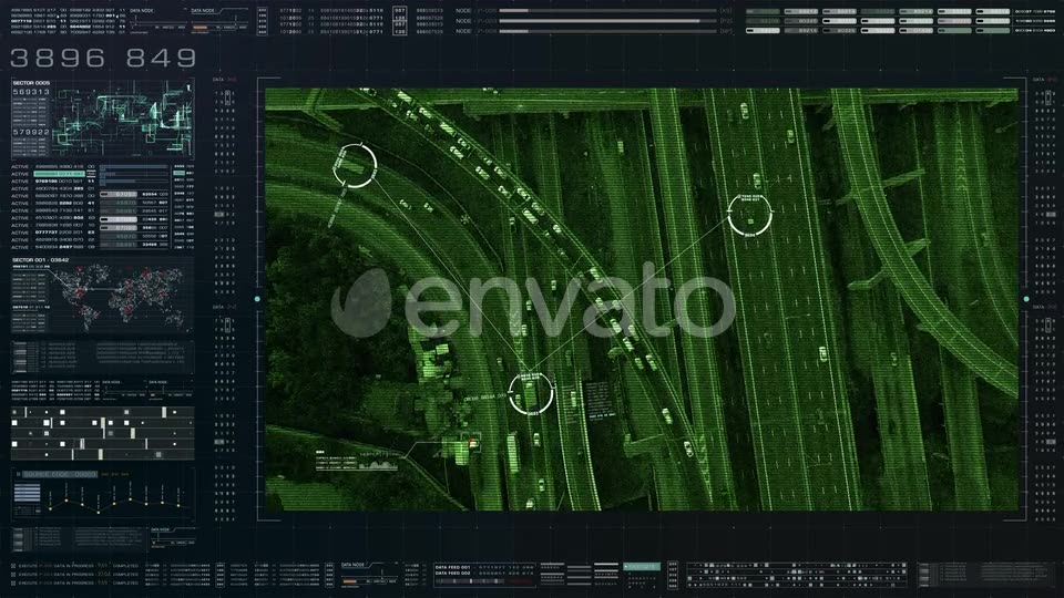 Futuristic Satellite Surveillance HUD 01 Videohive 23262452 Motion Graphics Image 6