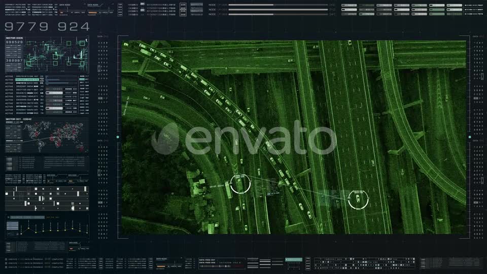 Futuristic Satellite Surveillance HUD 01 Videohive 23262452 Motion Graphics Image 7