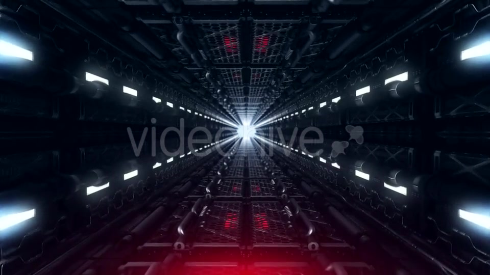 Futuristic Tunnel of Pipes and Neon Lamps Videohive 19962817 Motion Graphics Image 10