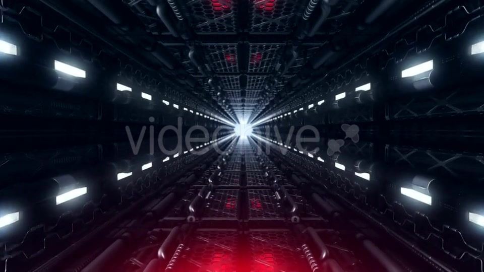 Futuristic Tunnel of Pipes and Neon Lamps Videohive 19962817 Motion Graphics Image 3