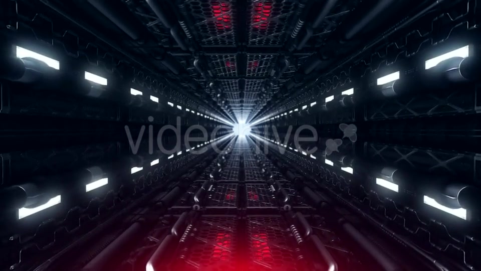 Futuristic Tunnel of Pipes and Neon Lamps Videohive 19962817 Motion Graphics Image 4