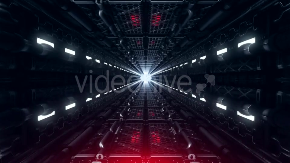 Futuristic Tunnel of Pipes and Neon Lamps Videohive 19962817 Motion Graphics Image 5