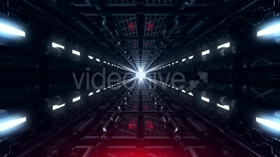 Futuristic Tunnel of Pipes and Neon Lamps Videohive 19962817 Motion Graphics Image 6