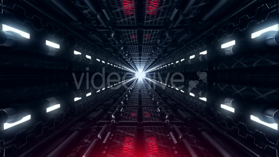 Futuristic Tunnel of Pipes and Neon Lamps Videohive 19962817 Motion Graphics Image 8