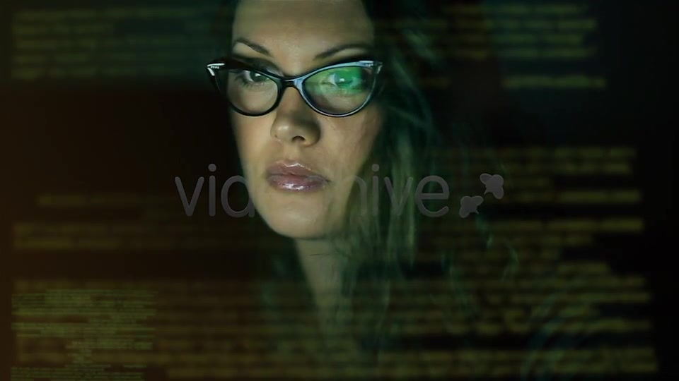 Futuristic Woman Typing Videohive 6062416 Motion Graphics Image 3
