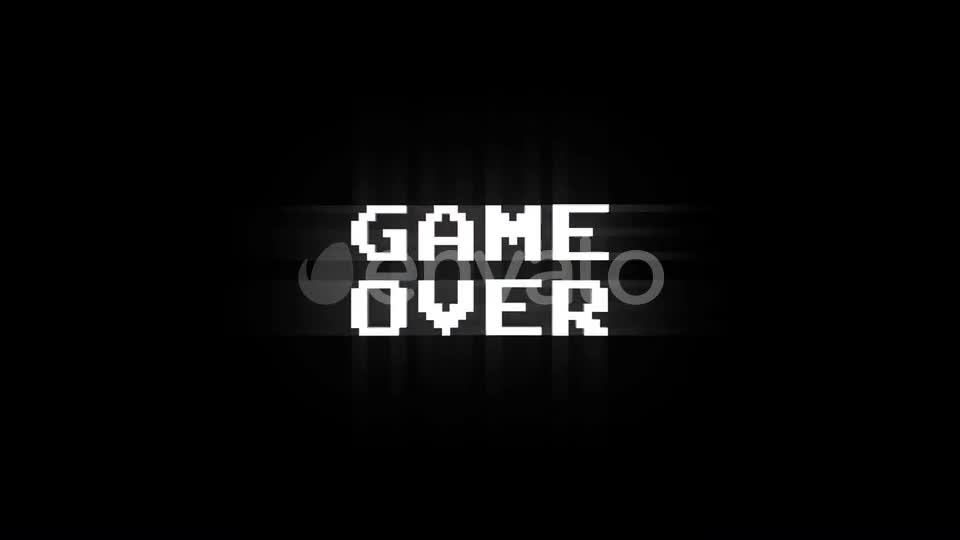 GAME OVER Glitch Text (3 Versions with Alpha) Videohive 22847216 Motion Graphics Image 1