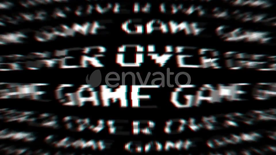 GAME OVER Glitch Text (3 Versions with Alpha) Videohive 22847216 Motion Graphics Image 4