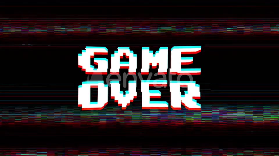 GAME OVER Glitch Text (3 Versions with Alpha) Videohive 22847216 Motion Graphics Image 8