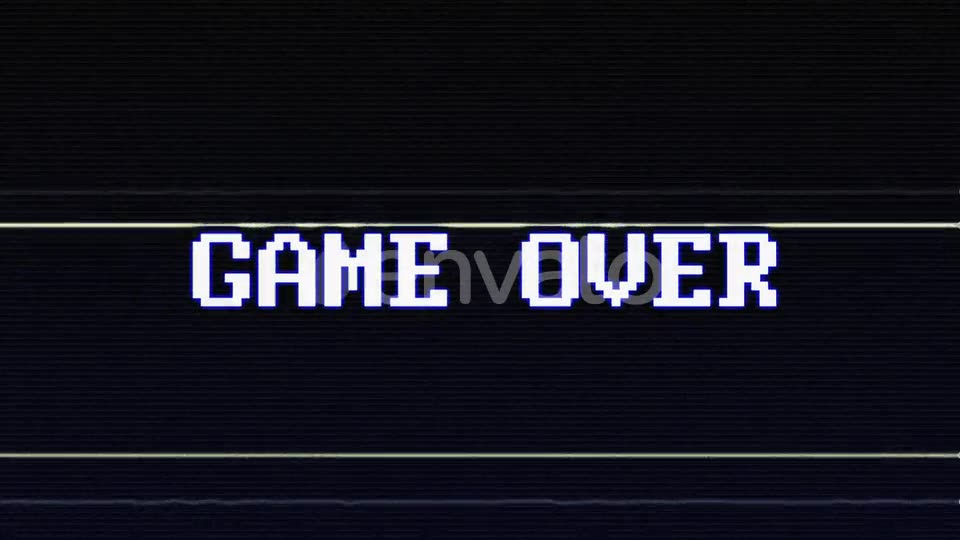 Game Over Glitch Text with Alpha Matte Videohive 24008380 Motion Graphics Image 3