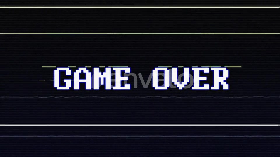 Game Over Glitch Text with Alpha Matte Videohive 24008380 Motion Graphics Image 4
