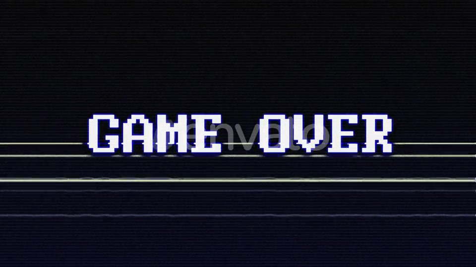 Game Over Glitch Text with Alpha Matte Videohive 24008380 Motion Graphics Image 5