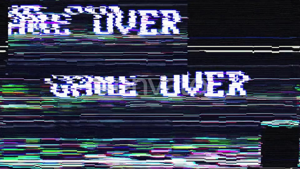 Game Over Glitch Text with Alpha Matte Videohive 24008380 Motion Graphics Image 6