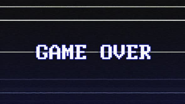Game Over Glitch Text with Alpha Matte - 24008380 Download Videohive
