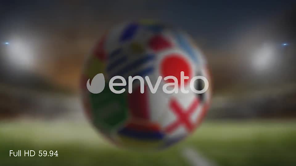 Germany Flag on a Soccer Ball Football Fly with Particles Videohive 21863623 Motion Graphics Image 1