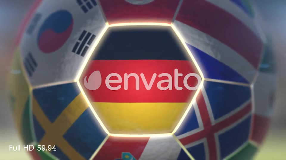 Germany Flag on a Soccer Ball Football Fly with Particles Videohive 21863623 Motion Graphics Image 10