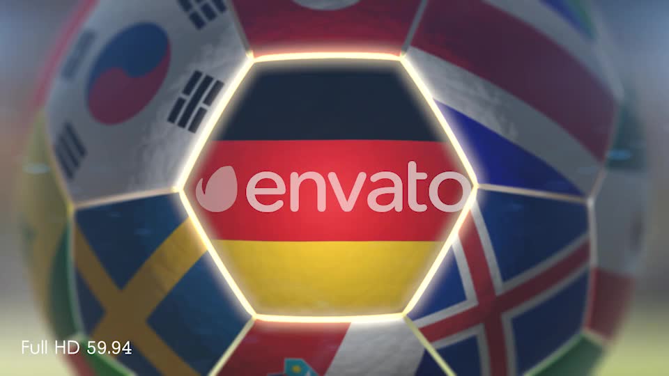 Germany Flag on a Soccer Ball Football Fly with Particles Videohive 21863623 Motion Graphics Image 11