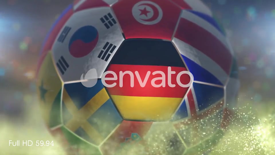 Germany Flag on a Soccer Ball Football Fly with Particles Videohive 21863623 Motion Graphics Image 5