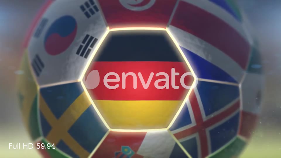 Germany Flag on a Soccer Ball Football Fly with Particles Videohive 21863623 Motion Graphics Image 8