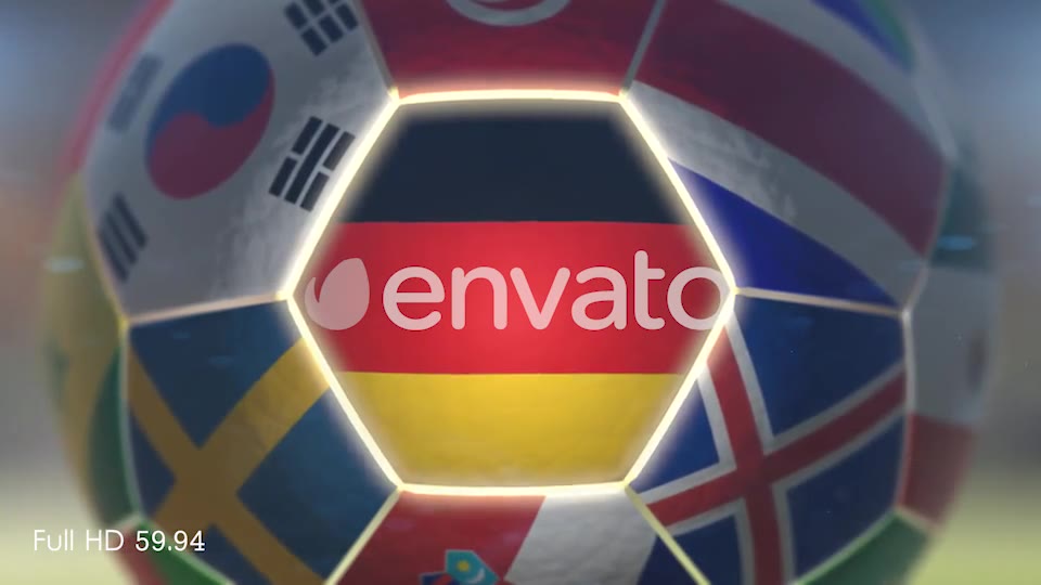 Germany Flag on a Soccer Ball Football Fly with Particles Videohive 21863623 Motion Graphics Image 9