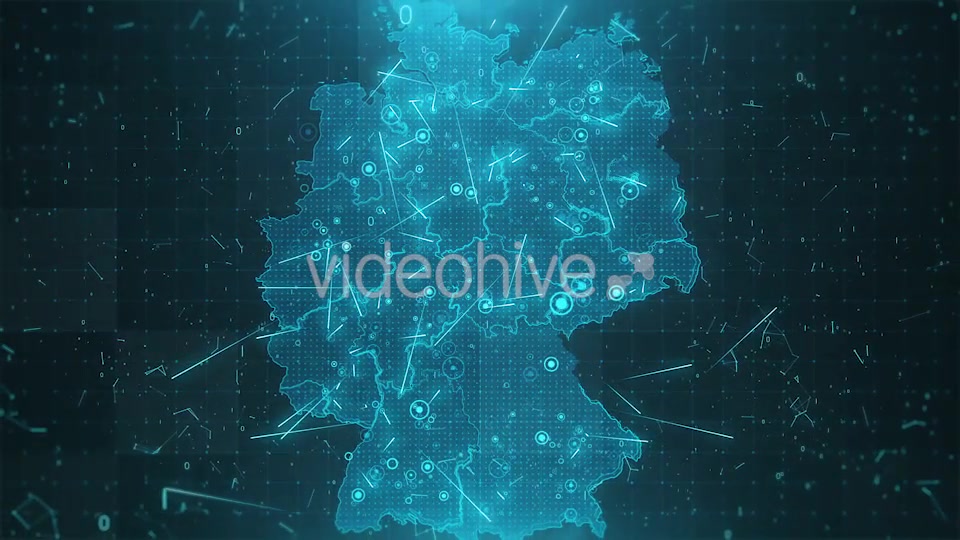 Germany Map Background Cities Connections Videohive 18525974 Motion Graphics Image 3