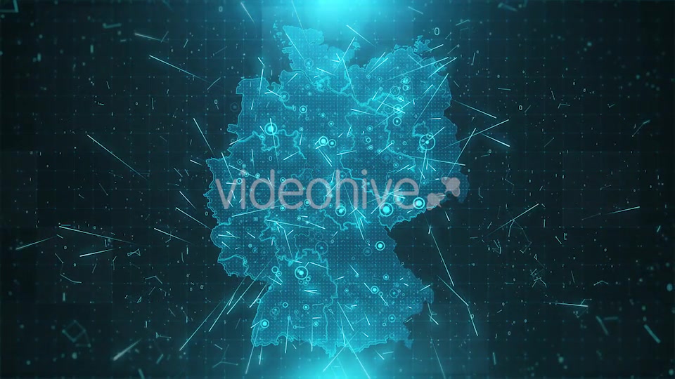 Germany Map Background Cities Connections Videohive 18525974 Motion Graphics Image 6