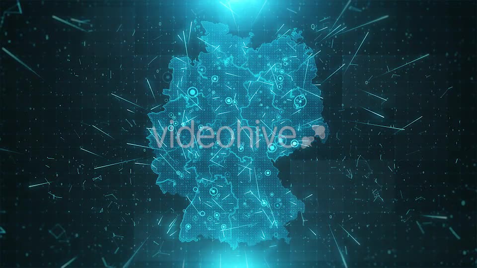Germany Map Background Cities Connections Videohive 18525974 Motion Graphics Image 7